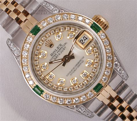 rolex full diamond women& 39|Rolex lady Datejust bezel.